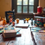 Explore a collection of real pokemon cards in India displayed beautifully on a wooden table.